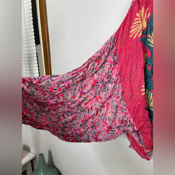 Anthropologie Louise Floral Kimono One Size Boho Coastal Vacation - Picture 4 of 8